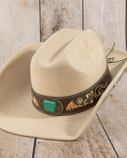 Embroidered Strap With Stone Western Cowboy Hat