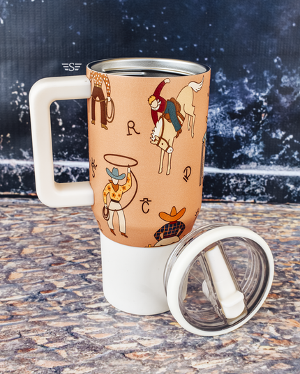 Life of a Cowboy Flip Lid Tumbler