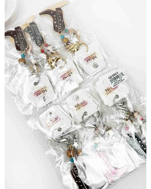 Western Theme Cowboy Boot Keychain