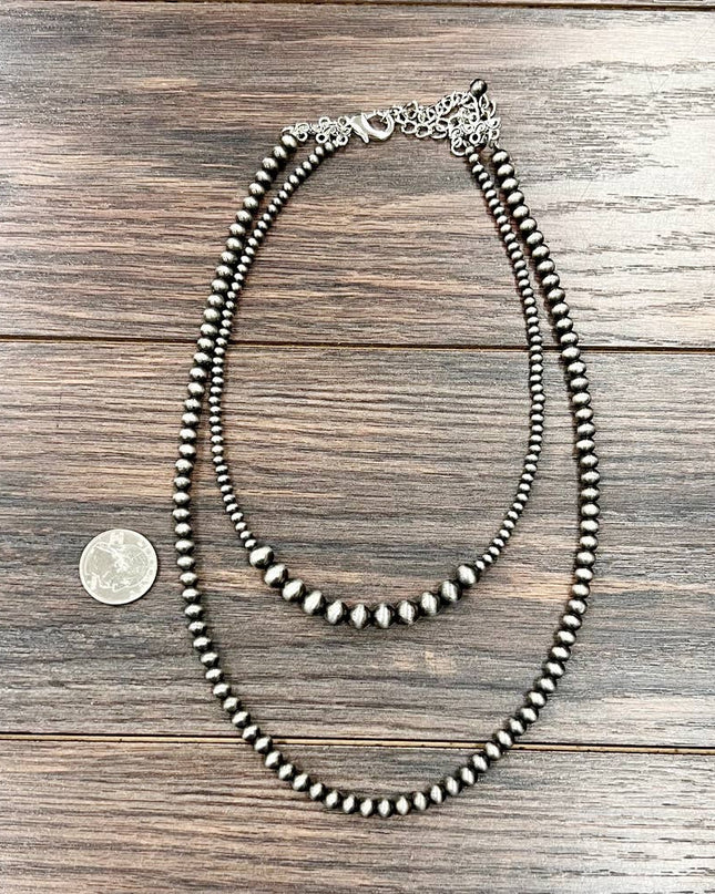 737055, Handmade 20" Navajo Bead Necklace