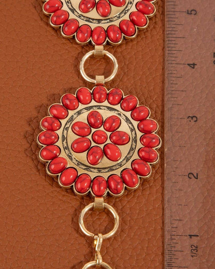 Western Circle Concho Disc Chain Belt