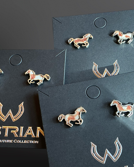 Paint Horse Hair On Stud Earrings