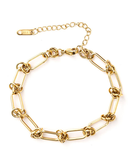 18K STAINLESS STEEL BARBED WIRE CHAIN BRACELET