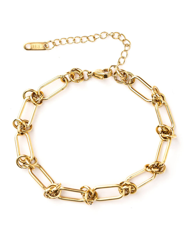 18K STAINLESS STEEL BARBED WIRE CHAIN BRACELET