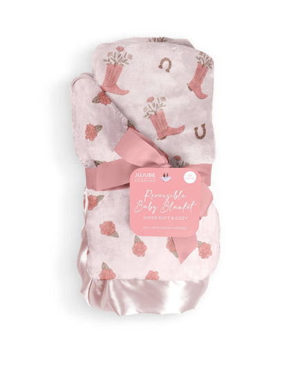 Reversible Baby Blanket Bloomin' Boot