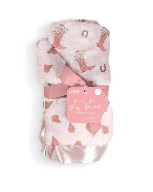 Reversible Baby Blanket Bloomin' Boot