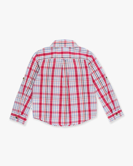 Boys Adley Plaid Long Sleeve Button Down Shirt