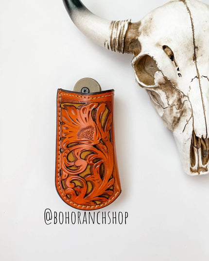 Leather Pocket Knife Sheath Genuine Leather Case Pocket