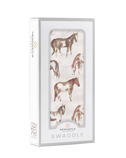 Wild Horses Bamboo Swaddle