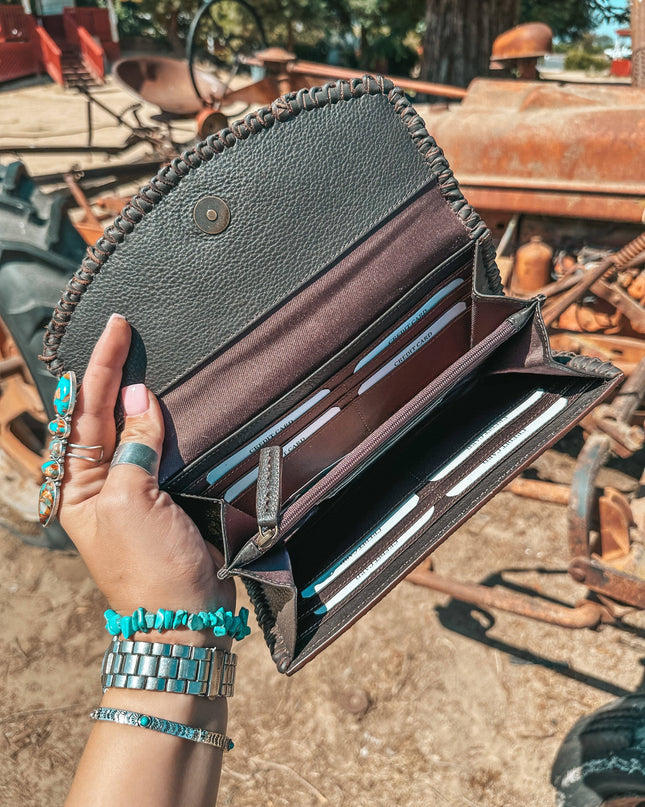 The Elva Cowhide Wallet a Haute Southern Hyde