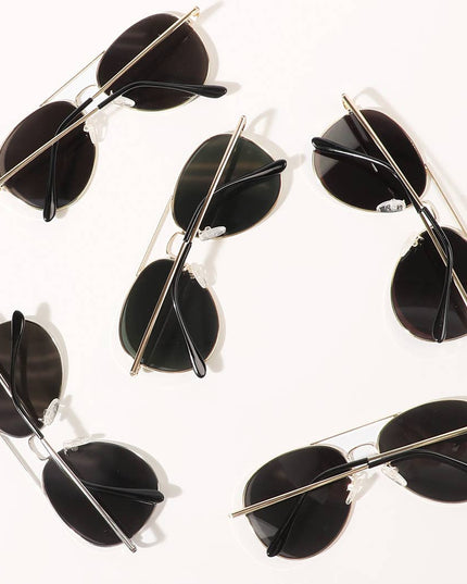 Classic Aviator Dark Tinted Fashion Sunglasses