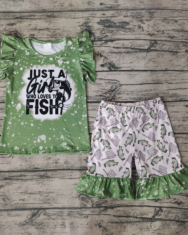 Baby Girls Fishing Summer Shorts Sets
