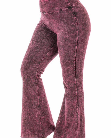 PLUS SIZE MINERAL WASHED HIGH WAIST RAW EDGE HEM PANTS