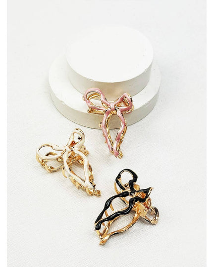 Bow Shape Mini Metal Claw Clip