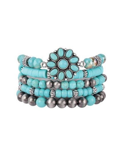 ANTIQUE NATURAL STONE STRETCH BRACELET