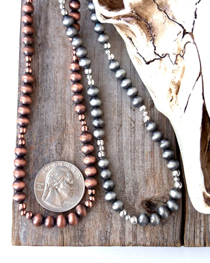 Western Style Navajo Pearl Bead Necklace