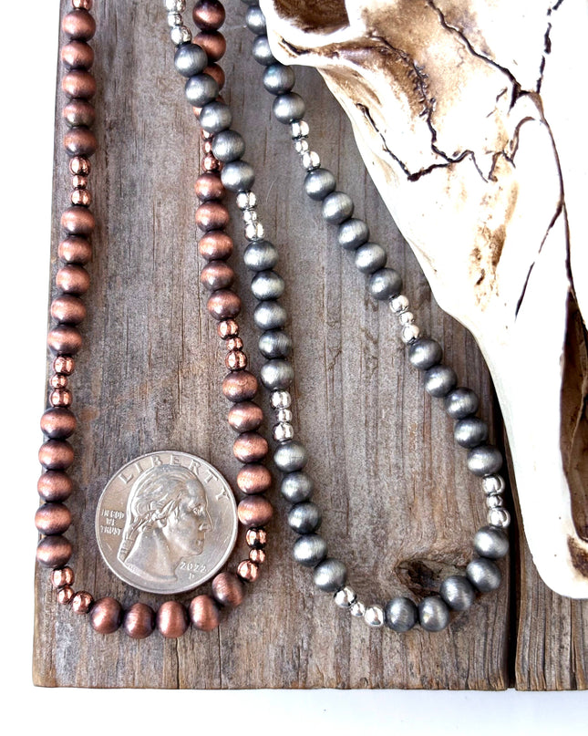 Western Style Navajo Pearl Bead Necklace