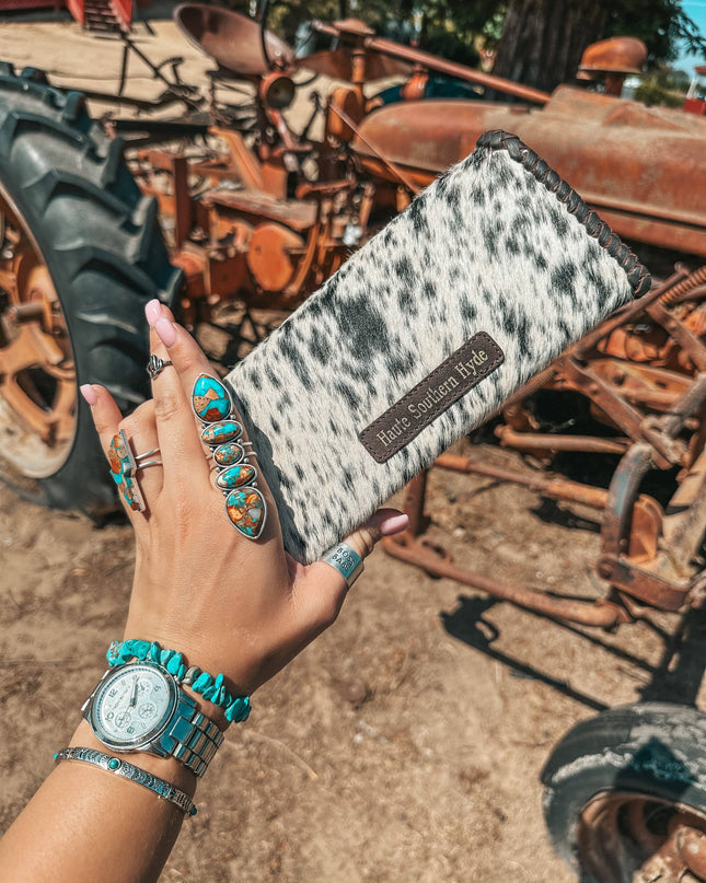 The Elva Cowhide Wallet a Haute Southern Hyde