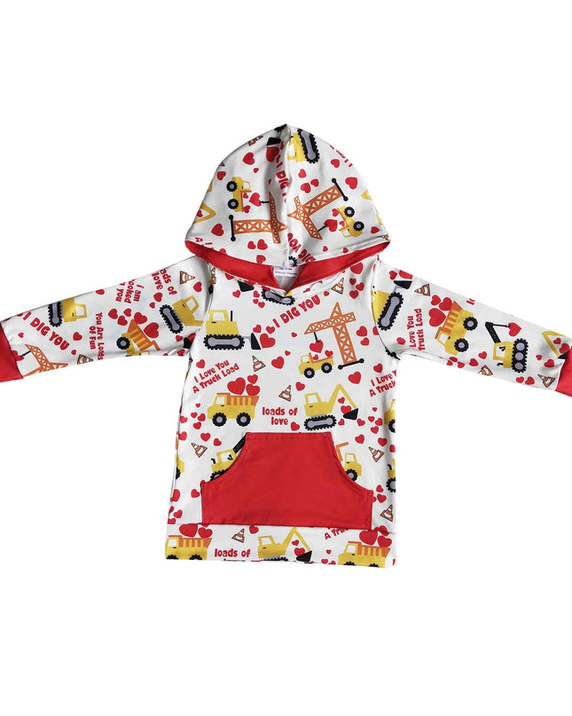 Valentines Boys Hoodie Top