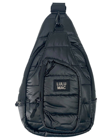 MP-5029 Puffer Metallic Sling Bag-Matte Black
