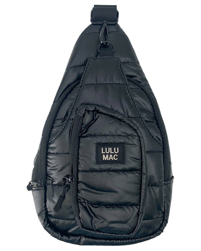 MP-5029 Puffer Metallic Sling Bag-Matte Black