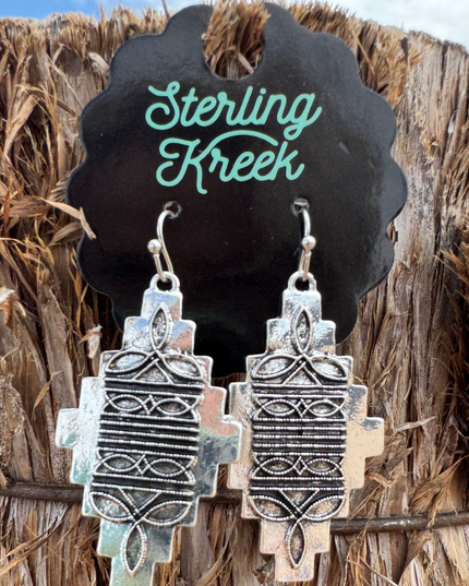 Stitched In Aztec Earrings