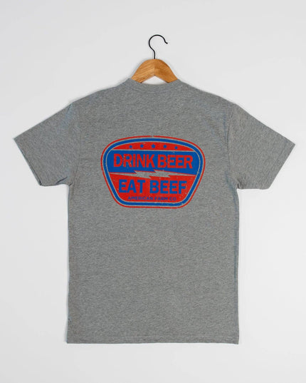 Western Graphic Drink Beer, Eat Beef' Tee