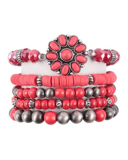 ANTIQUE NATURAL STONE STRETCH BRACELET