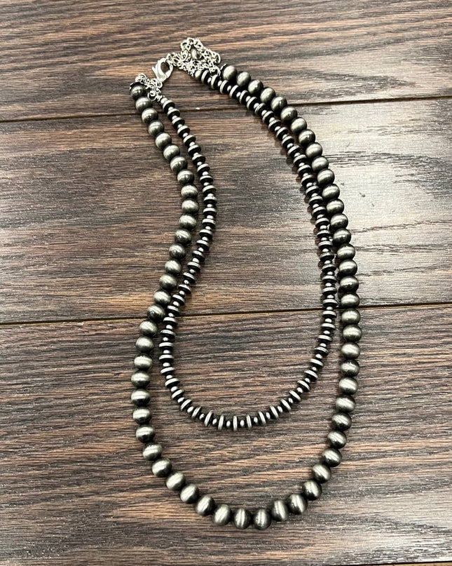 736652, 24" Handmade Navajo Bead Necklace