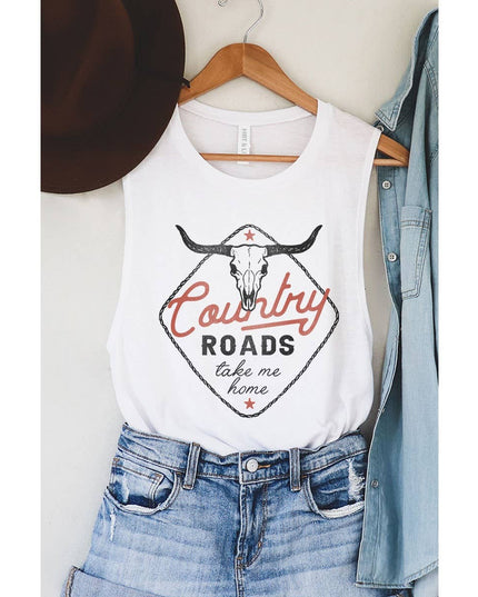 COUNTRY ROADS GRAPHIC TANK TOP