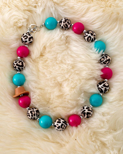 BUBBLE NECKLACE W/ SIDE HAT PENDANT. 3PCS/$15 ACG40194