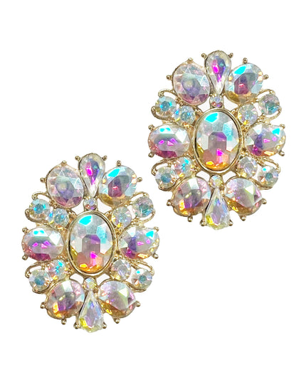 Southwestern Flower Studs with AB Stones