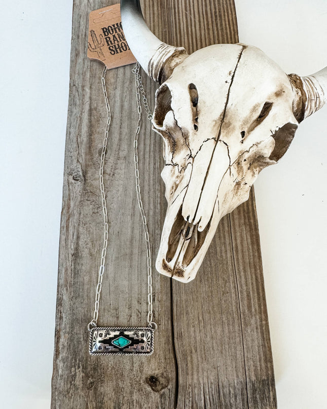 Western Aztec Pendant Necklace 