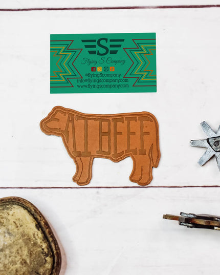 Leather Eat Beef Patch (Patch Only)