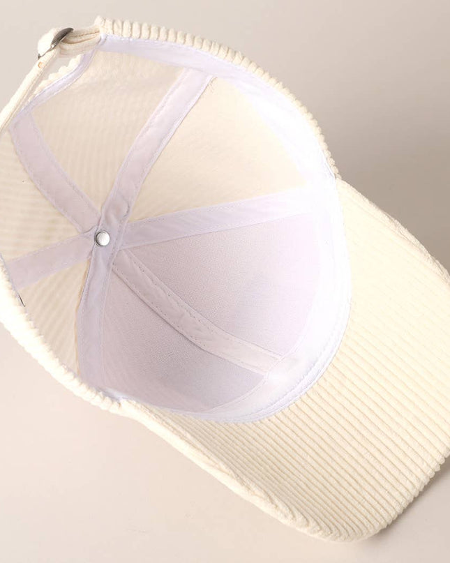 Howdy Darlin' Embroidery Patch Corduroy Cap