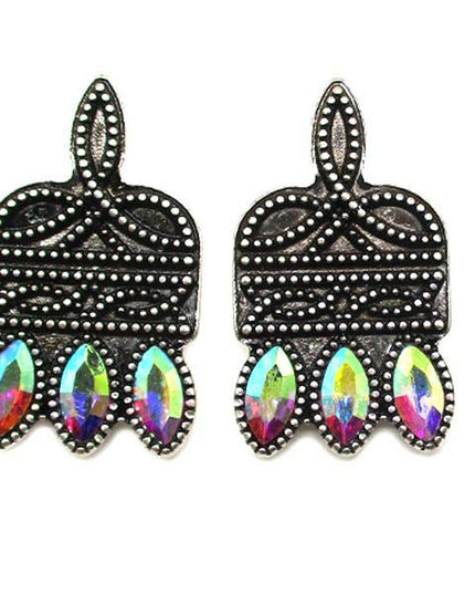 Western Boot Stitch Post Earring
