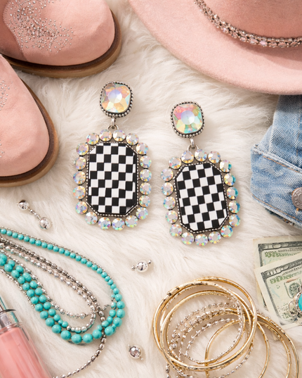 Checkmate Cowgirl Statement Earrings