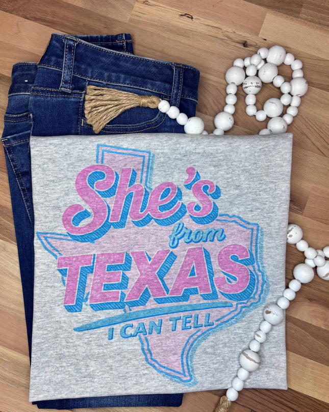 She's From Texas I Can Tell SUBLIMATION TEE