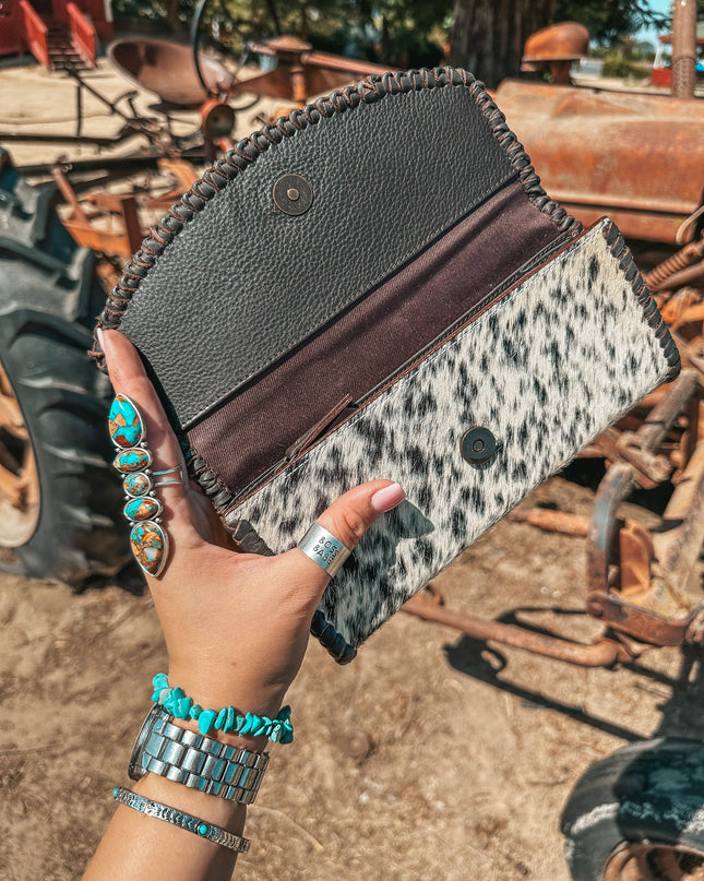 The Elva Cowhide Wallet a Haute Southern Hyde