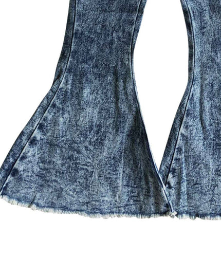 Baby girls navy fashion bell pants denim jeans