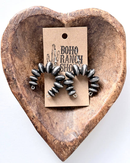 Western Style Flat Navajo Pearl Drop Dangle Earrings