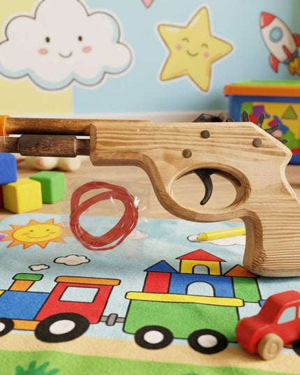 TOY Wooden Rubber Band Gun Toy