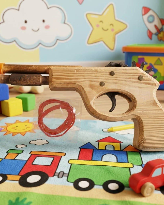TOY Wooden Rubber Band Gun Toy