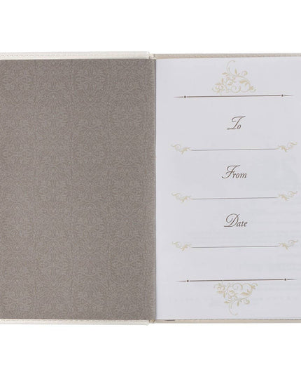Devotional for Mr. & Mrs. White Faux Leather