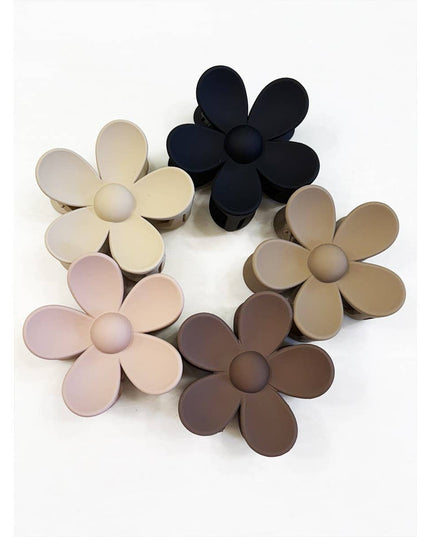 Matte Neutral Color Daisy Hair Clips