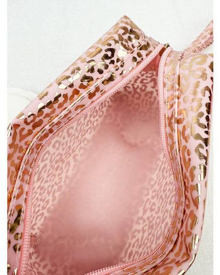 Waterproof Fabric Leopard Pattern Cosmetic Bag