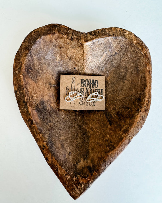 Western cut out paved Stud earrings - cowboy boots hat bow 