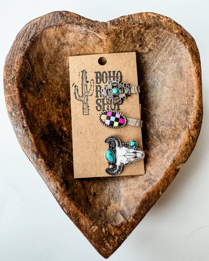 Western Slip On Hat Charms - Hat clips 