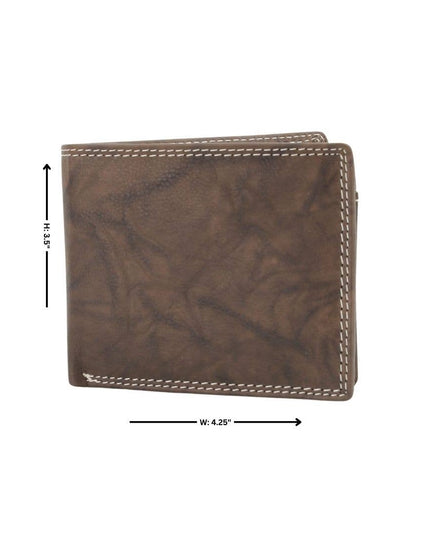 American Bison Oil Pull Up Top Flap Bifold 15729