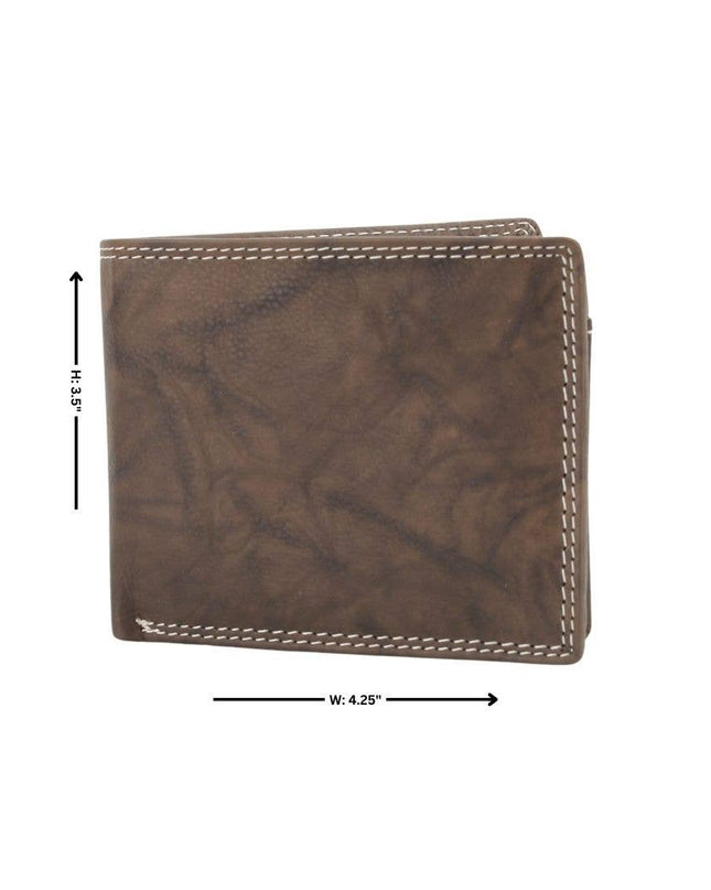 American Bison Oil Pull Up Top Flap Bifold 15729